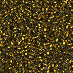 DB0604: DYED SILVERLINED GOLDEN OLIVE DELICA 11/0