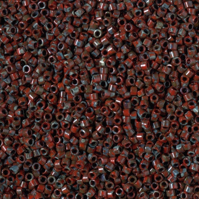 DB2263: OPAQUE RED PICASSO  DELICA 11/0