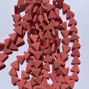 12mm Opaque Medium Pink Silk Triangle