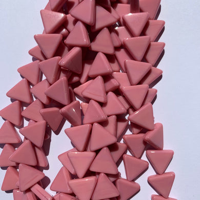 12mm Opaque Light  Pink Silk Triangle