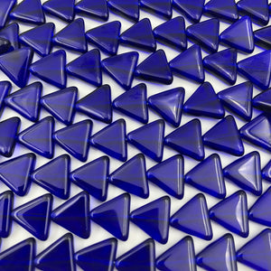 12mm Transparent Cobalt Triangle