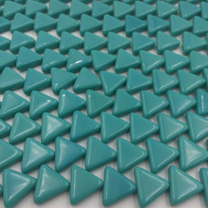 10mm Green Turquoise Triangles