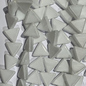 12mm White Silk Triangles