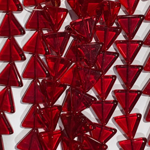 12mm Garnet Transparent Triangle