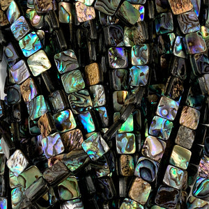 8mm Abalone Squares - Paua